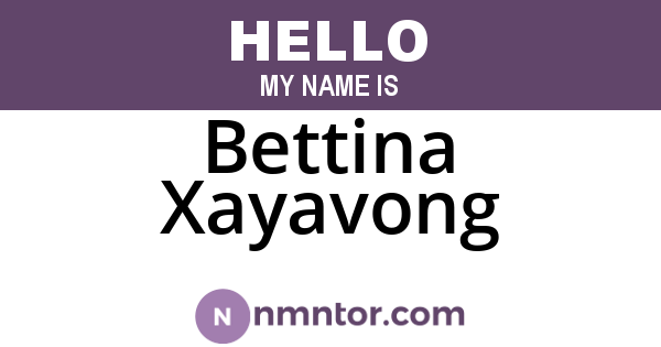 Bettina Xayavong