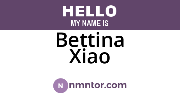 Bettina Xiao