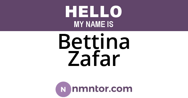Bettina Zafar