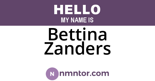Bettina Zanders