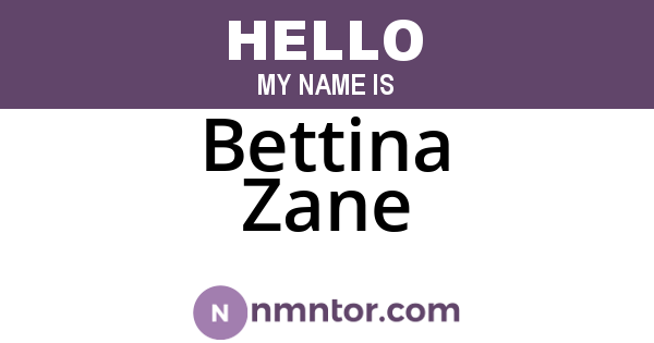 Bettina Zane