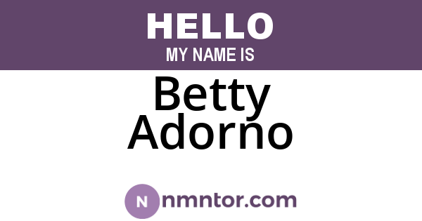 Betty Adorno