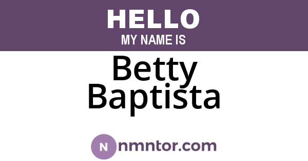 Betty Baptista