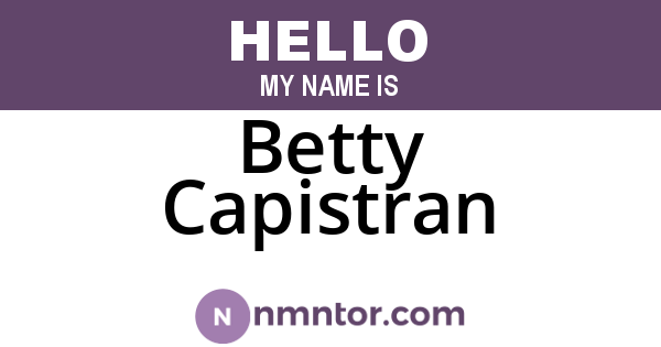 Betty Capistran
