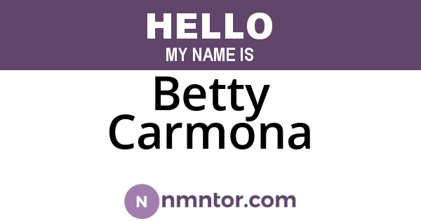Betty Carmona
