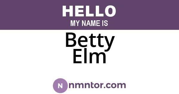 Betty Elm