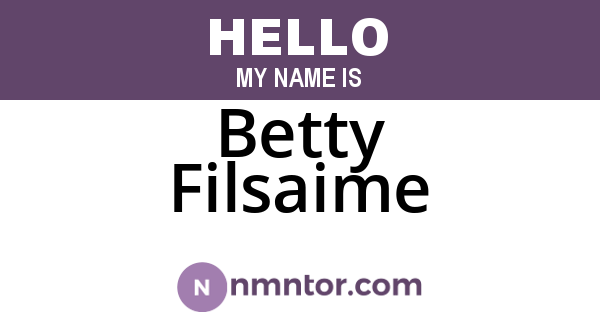 Betty Filsaime