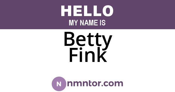 Betty Fink