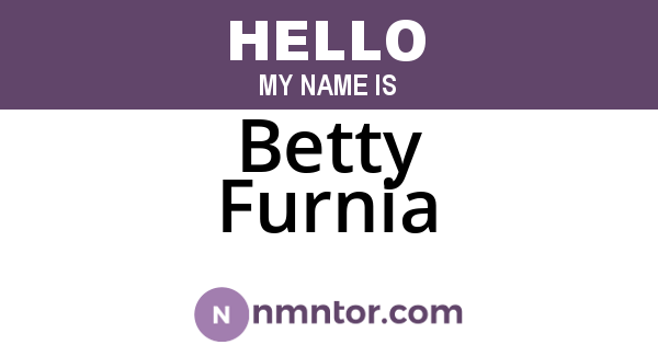 Betty Furnia