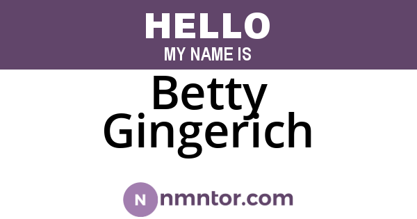 Betty Gingerich