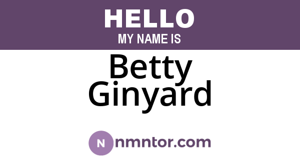 Betty Ginyard
