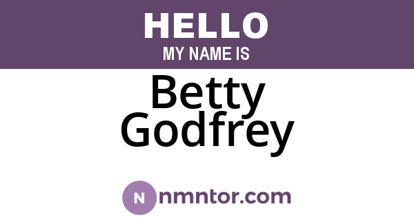 Betty Godfrey