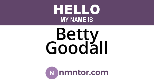 Betty Goodall