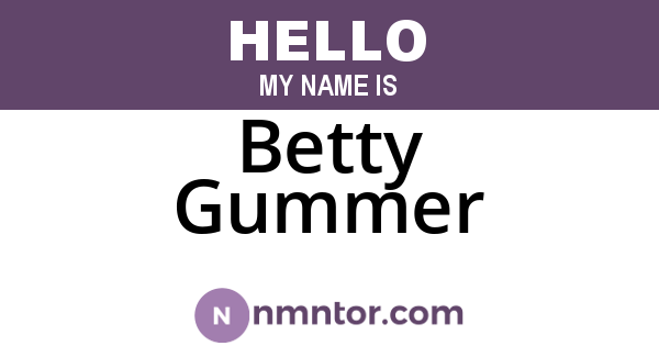 Betty Gummer