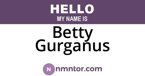 Betty Gurganus