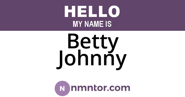 Betty Johnny