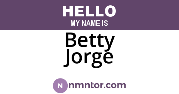 Betty Jorge