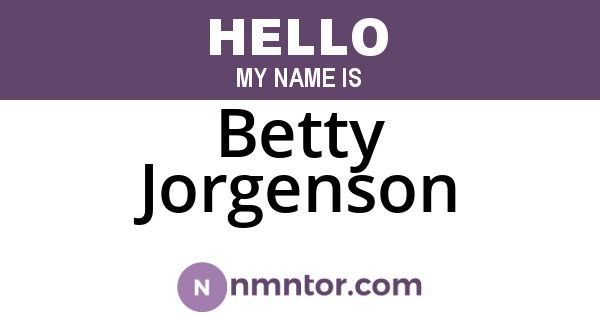 Betty Jorgenson