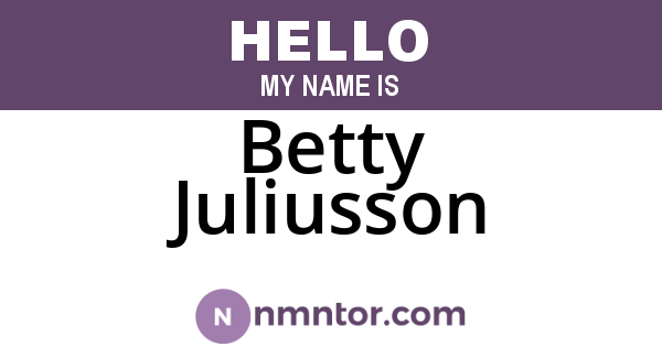 Betty Juliusson