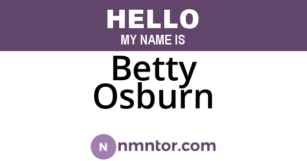 Betty Osburn