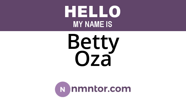 Betty Oza