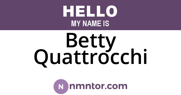 Betty Quattrocchi