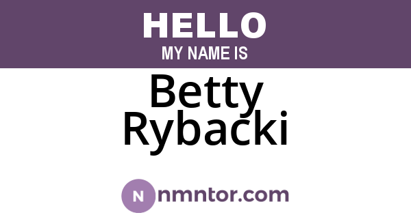 Betty Rybacki