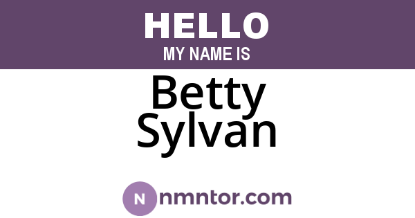 Betty Sylvan