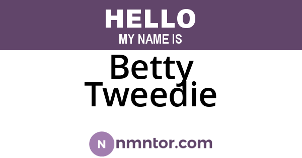 Betty Tweedie