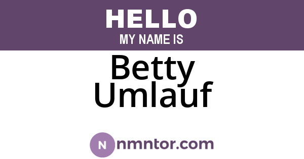 Betty Umlauf