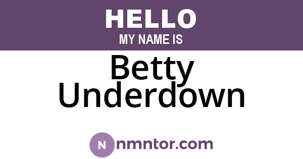 Betty Underdown