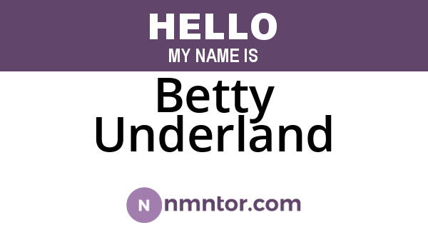 Betty Underland