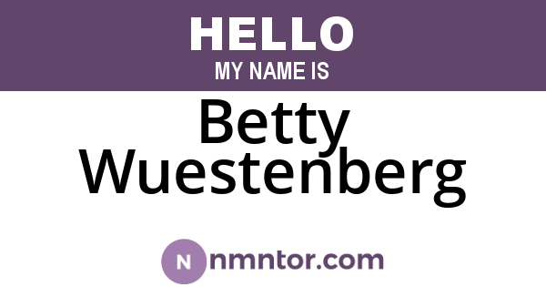 Betty Wuestenberg