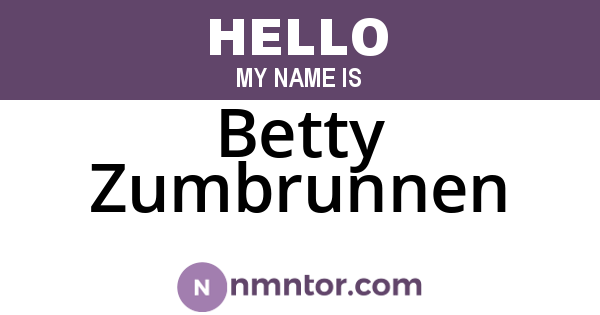 Betty Zumbrunnen
