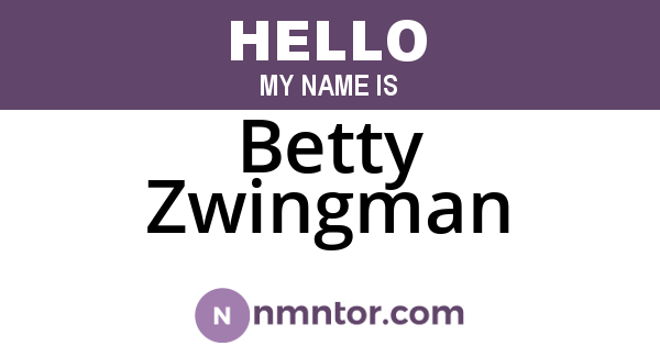 Betty Zwingman