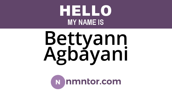 Bettyann Agbayani