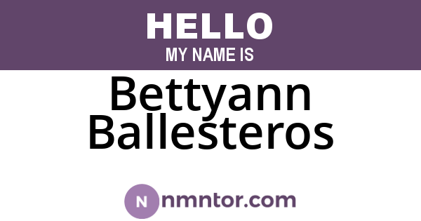 Bettyann Ballesteros