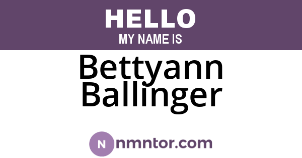 Bettyann Ballinger