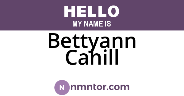 Bettyann Cahill