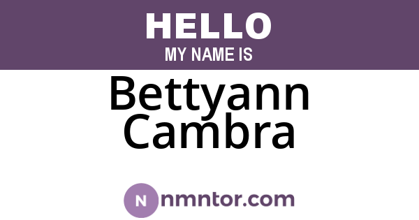 Bettyann Cambra