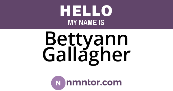Bettyann Gallagher