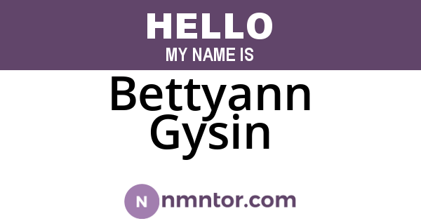 Bettyann Gysin