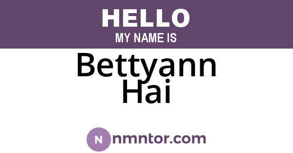 Bettyann Hai