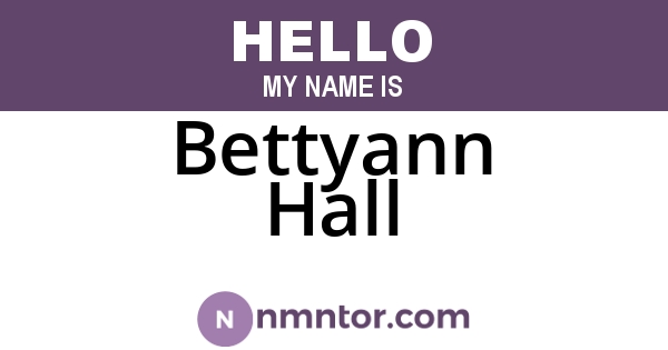 Bettyann Hall