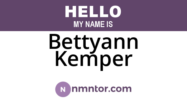 Bettyann Kemper