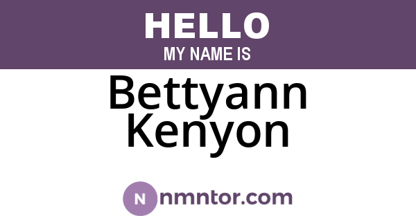 Bettyann Kenyon