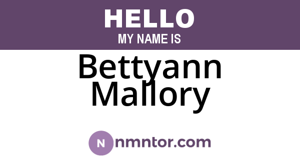 Bettyann Mallory