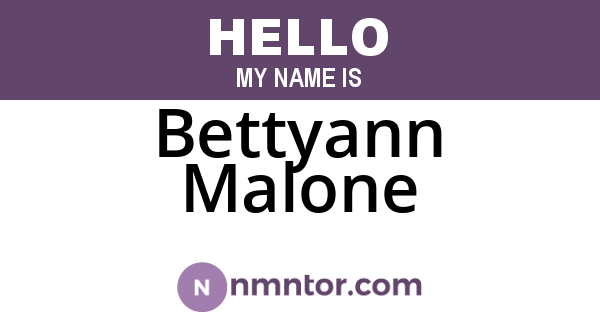 Bettyann Malone
