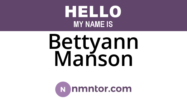 Bettyann Manson