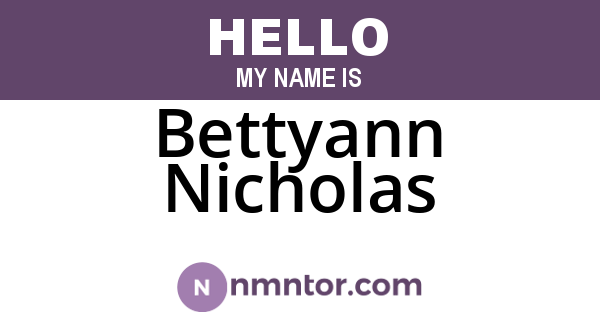 Bettyann Nicholas